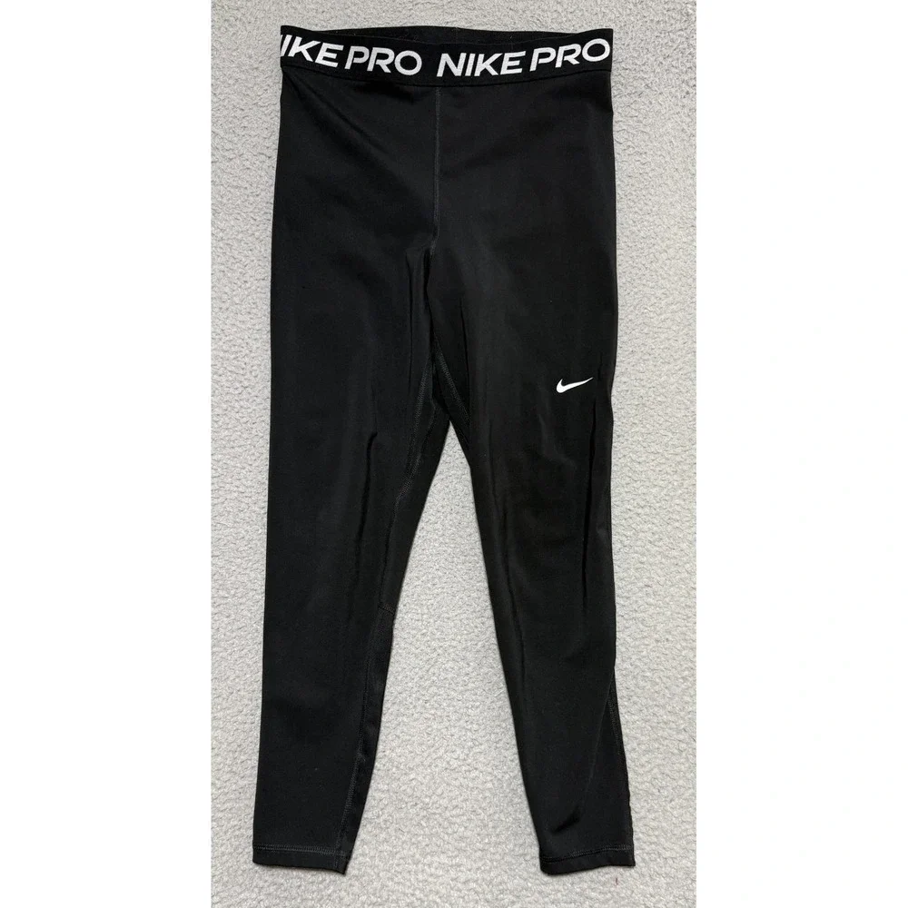 Nike Pro Compression Pants Mens Medium Black Base Layer Leggings Athletic